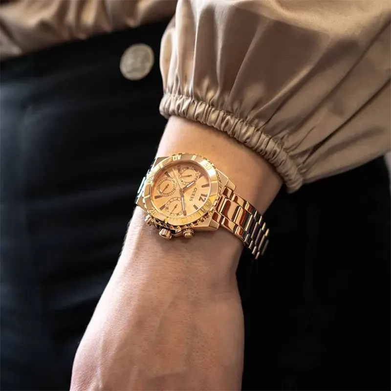 Guess Phoebe Multi-function Rose Gold-tone Dial Ladies Watch- GW0696L3